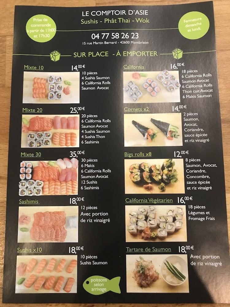 Le Comptoir d'Asie - Menu Image 1